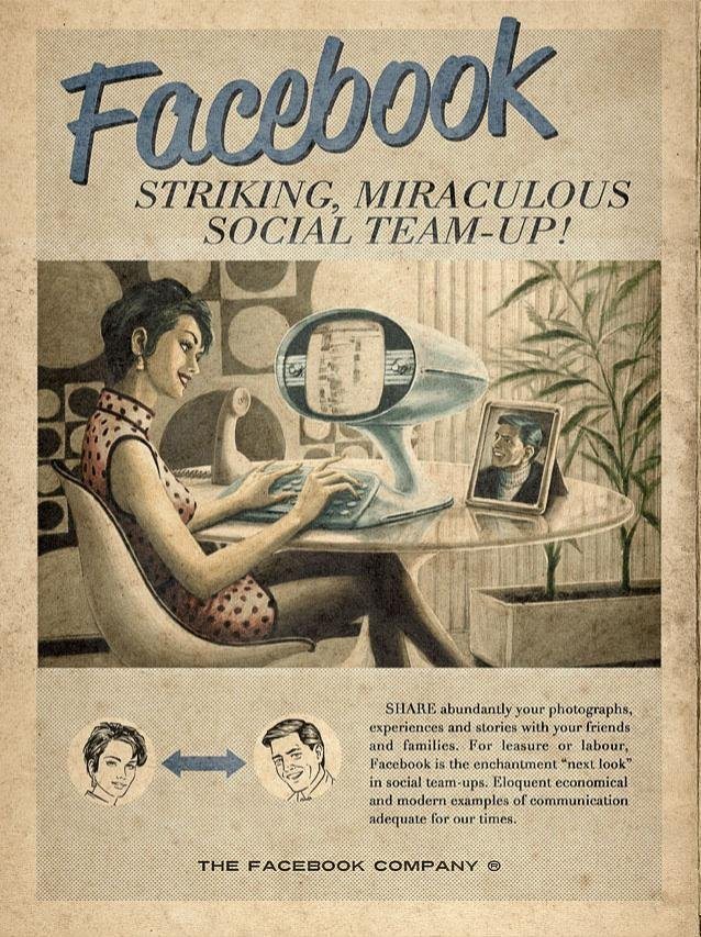 facebook vintage advertisement What If Mad Men Designed Social Media Ads
