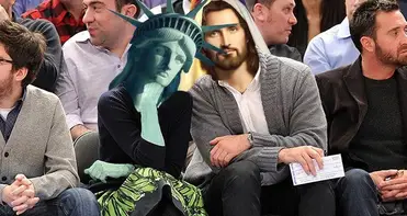 Church And State Cozy Up At New York Knicks Game