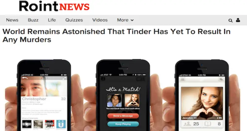 News From Our Sister Site: World Remains Astonished That Tinder Has Yet To Result In Any Murders
