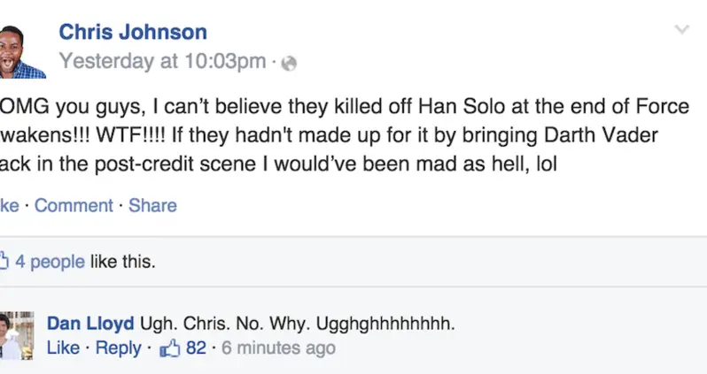 Five People You’ll Definitely Unfriend On Facebook When The New Star Wars Movie Comes Out
