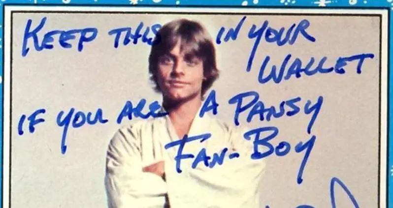 Mark Hamill Writes The Best Autographs For Star Wars Fans