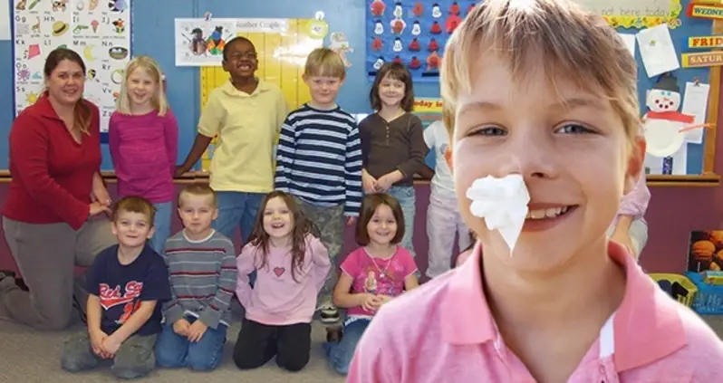 Stickiest Child In Kindergarten Plans On Having This Cold For At Least 7 Months