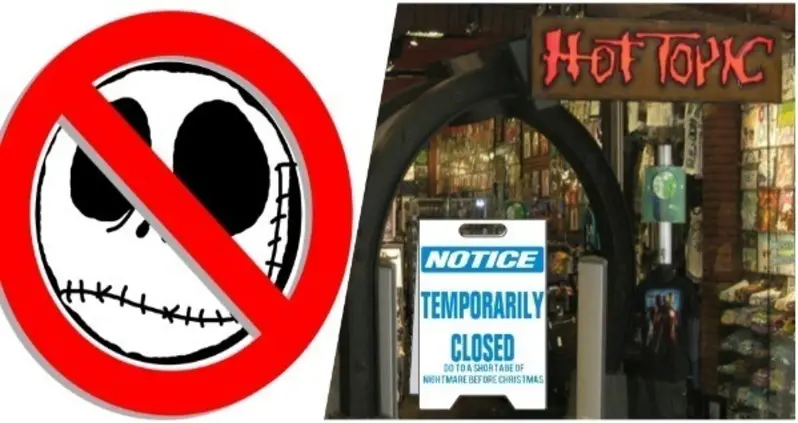 Local Hot Topic Faces Bankruptcy After Running Out Of “Nightmare Before Christmas” Merchandise