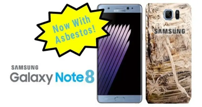 Samsung Announces Plans To Cover “Note 8” In Asbestos