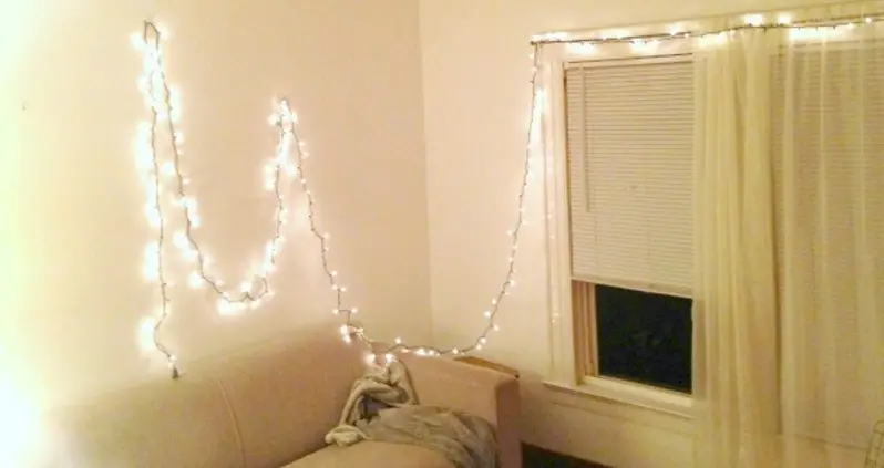 Single Strand Of Christmas Lights Responsible For Decorating Entire Apartment
