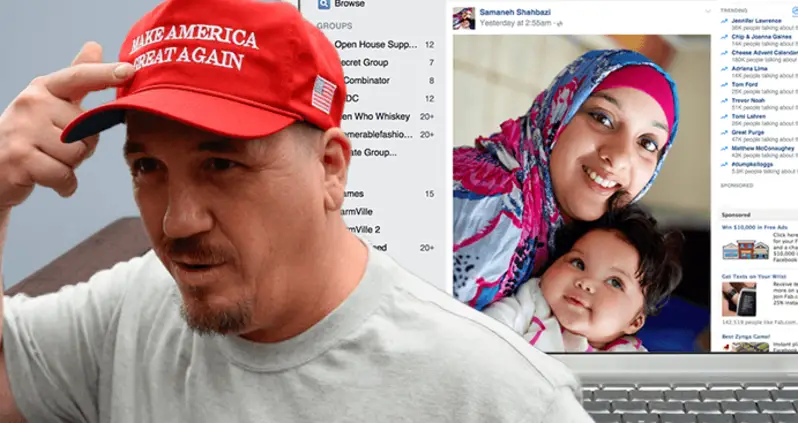 Trump Supporter Who Hasn’t Removed Hat In 11 Months Really Laying Into Woman About Her Hijab