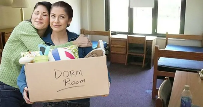 Mom Choosing Cute Dorm Set Blissfully Unaware Of Wild Banging To Occur On Sheets