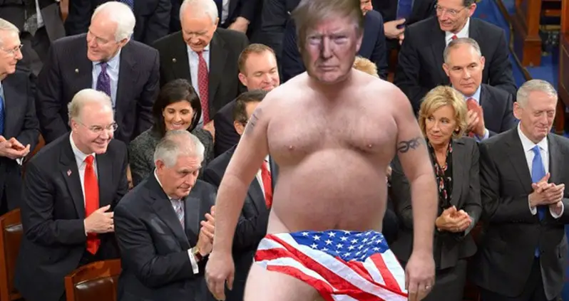 Completely Nude Trump Claims Only The Truly Great Can See His New Suit