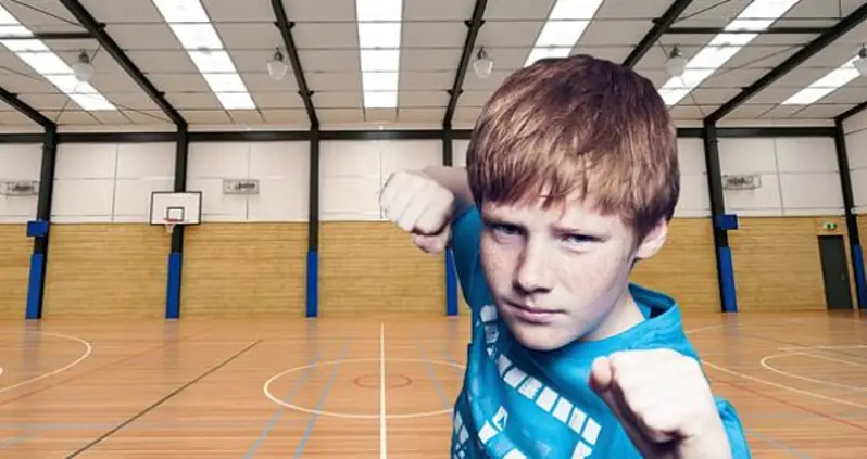 School Bully Eager To Workshop New Material In Gym Class