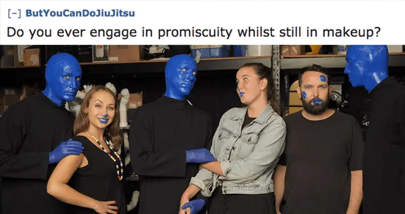 The Blue Man Group Answered Fan Questions With Pictures, And They’re Amazing