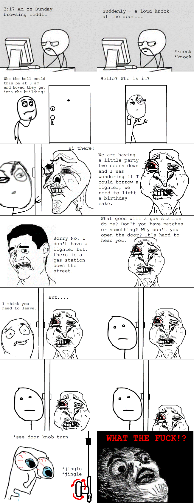 WTFiest Rage Cartoons Creepy Neighbor Rage Comic