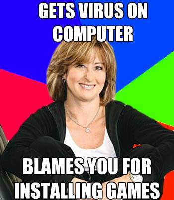 Suburban Mom Blames You For Computer Virus