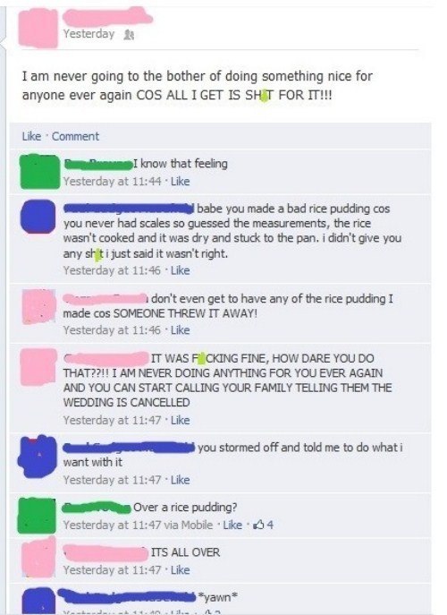 Facebook Status Fail