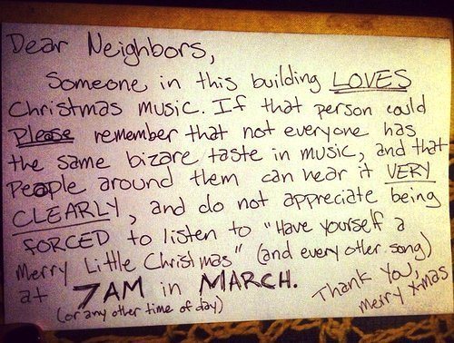 Funny Neighbor Note