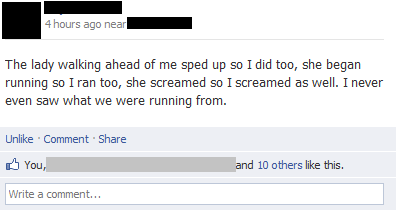 Facebook Statuses Walking Fast