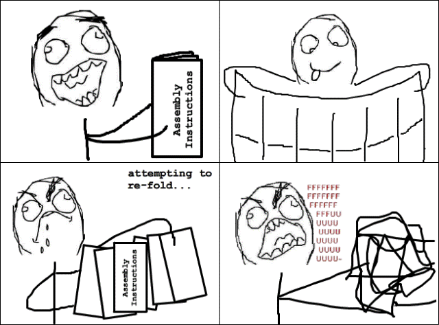 Four Panel Rage Comic Foldable Instructions Rage