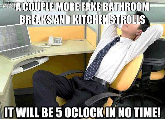 Office Thinking Meme Bathroom Break