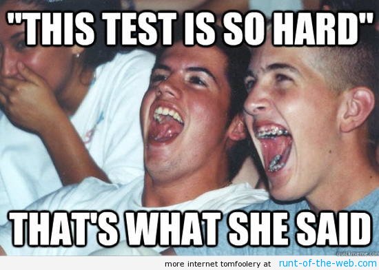 Immature Meme Hard Tests