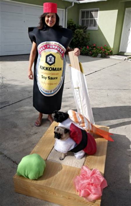 Funny Halloween Pugs Sushi Roll