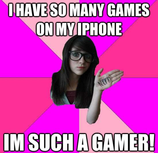 Scenester Nerd Meme iPhone Games