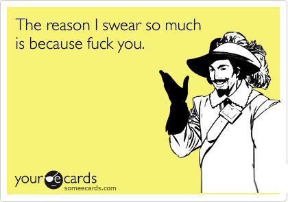 Someecard on Swearing