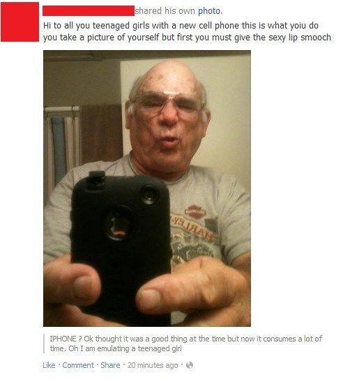 Grandpa Gets His Duckface On