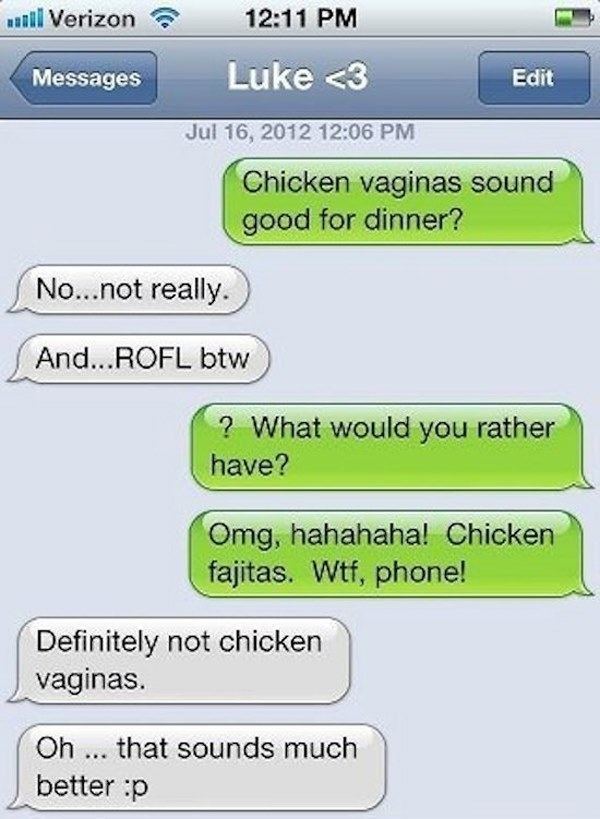 Chicken Vaginas For Dinner