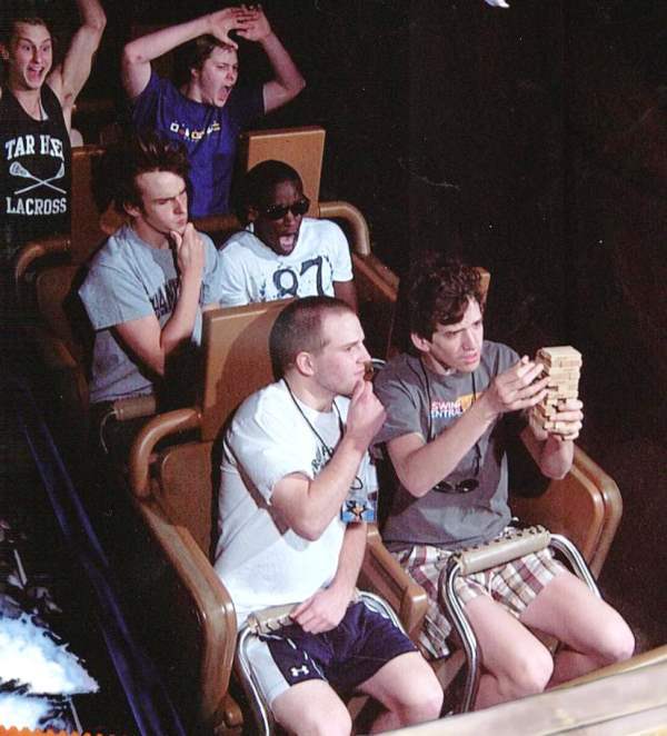 Funniest Roller Coaster Photo Playing Jinga