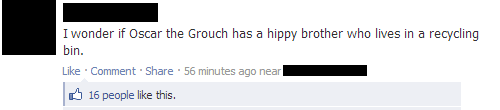 Funniest Facebook Status Oscar The Grouch