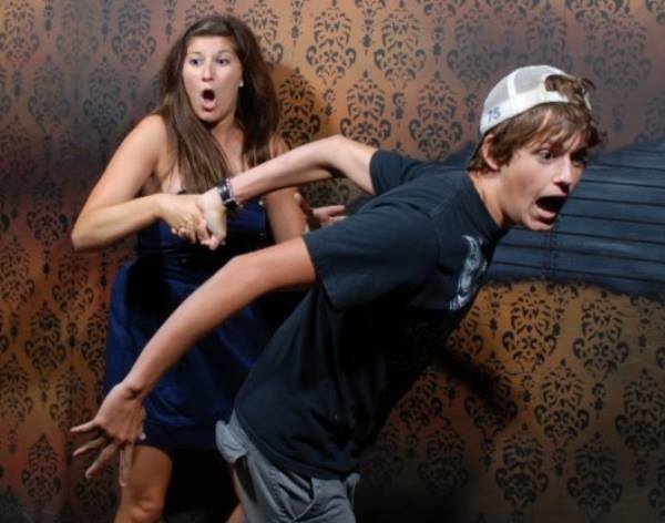 Terrified Haunted House Running