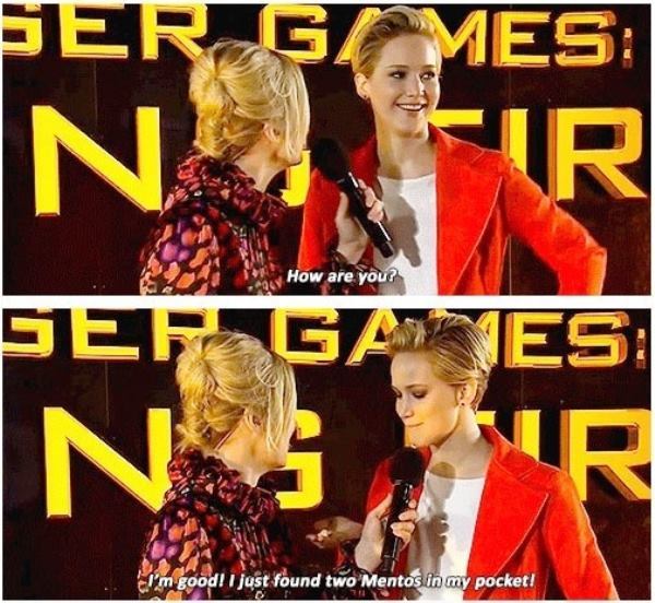 Jennifer Lawrence Finds Mentos