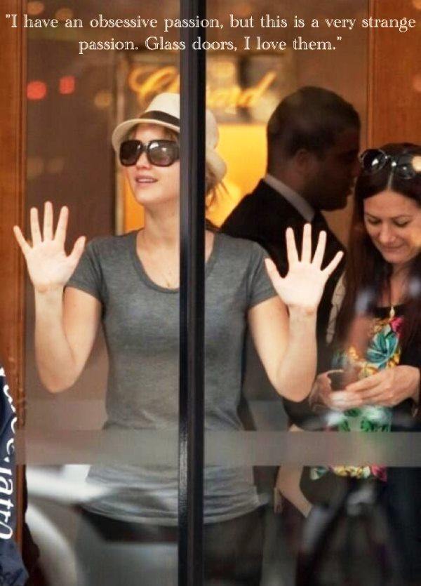 JLaw Loves Glass Doors