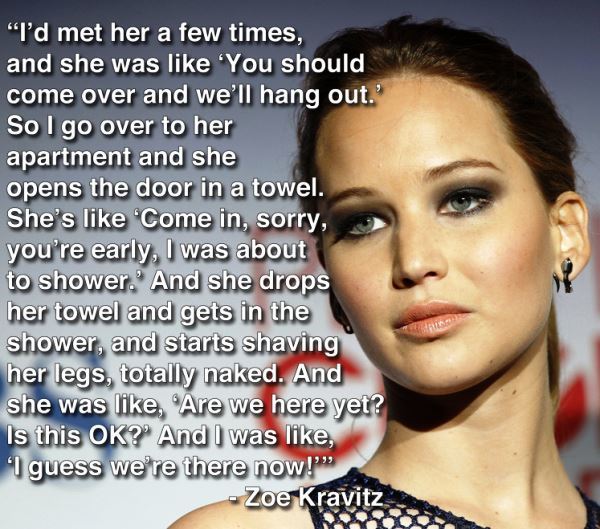 Zoe Kravitz Hangs Out With Jennifer Lawrence