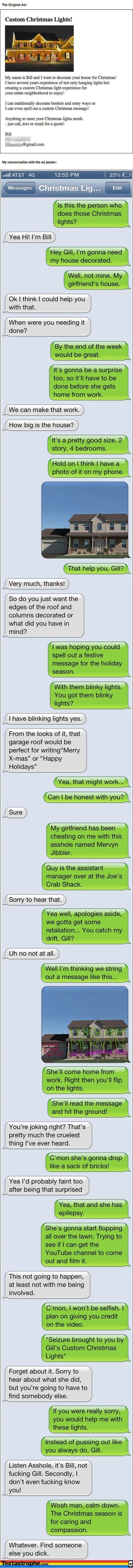 Text Pranks Christmas Lights