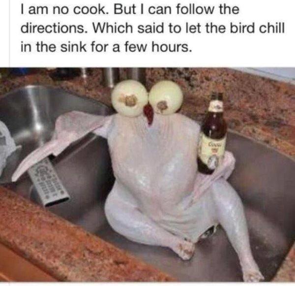 Dad Jokes Turkey Chilling