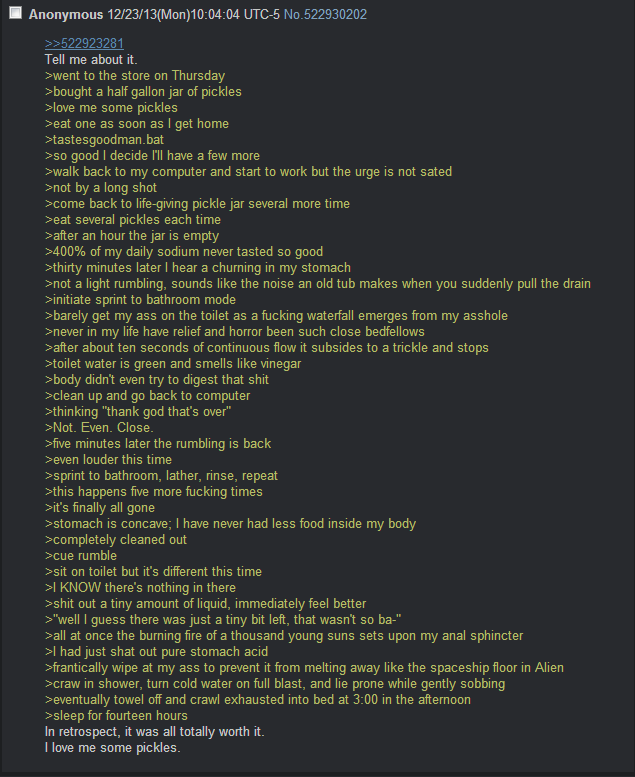 Anon Loves Pickles