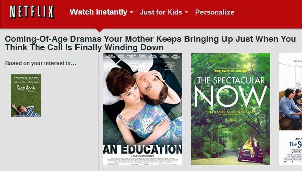 Because You Watched Boyhood