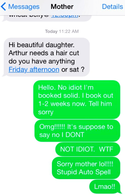Autocorrect Fails Idiot Mother