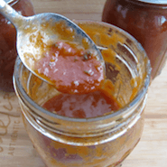 Cousin Jim’s homemade BBQ sauce.