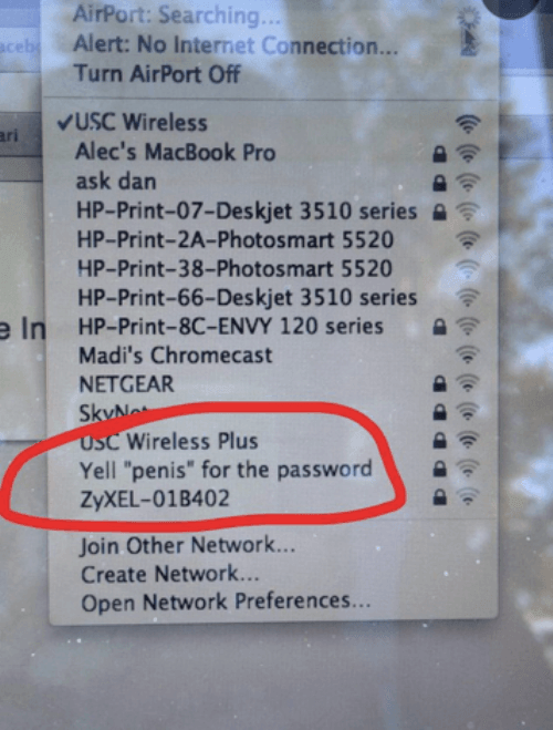 Funny Wifi Passwords