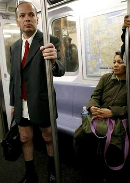 No Pants Businessman