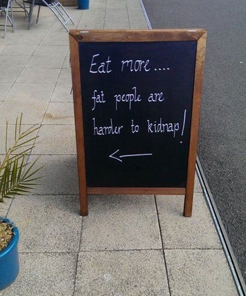 Eat More Chalkboard Sign