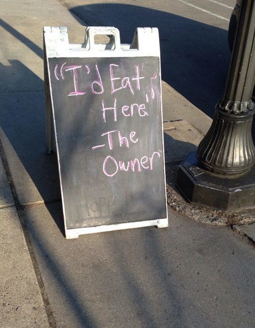 Owner Eats Here