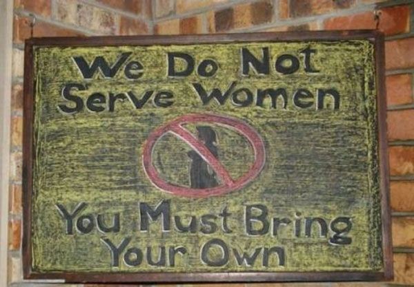 Serve Women Chalkboard Sign