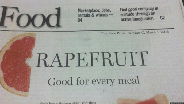 Grapefruit Headline Fail