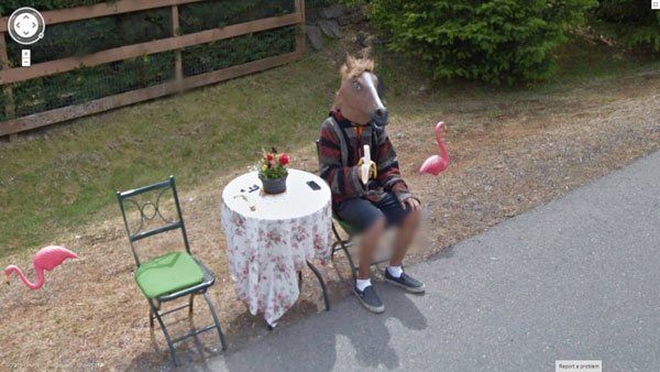 Horse Man Google Street View