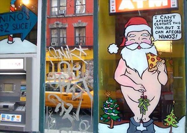 Naked Santa Christmas Decorations