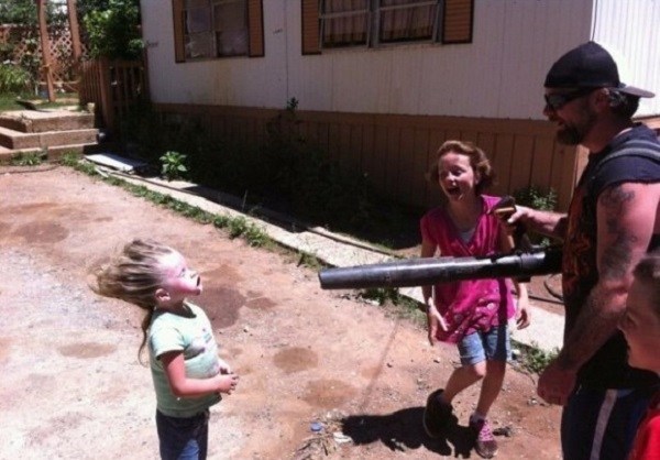 Children In Danger Leaf Blower