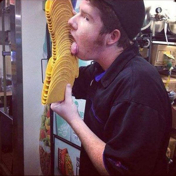 Licking Tacos