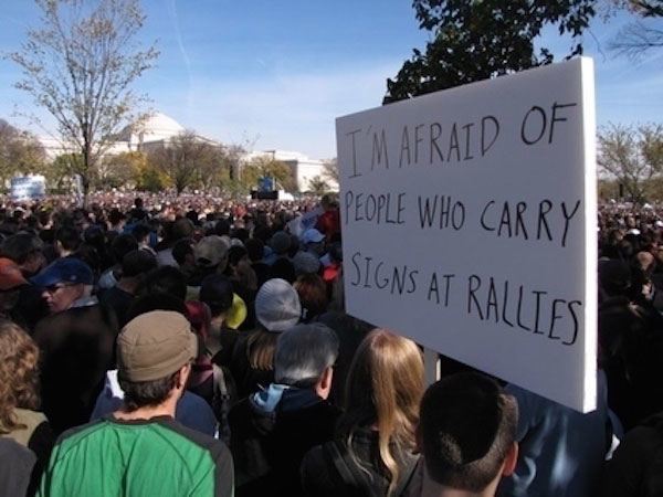 Afraid Of Signs Protest